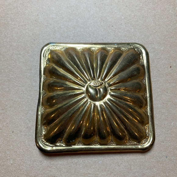 Vintage large brass belt buckle slide - Picture 1 of 3